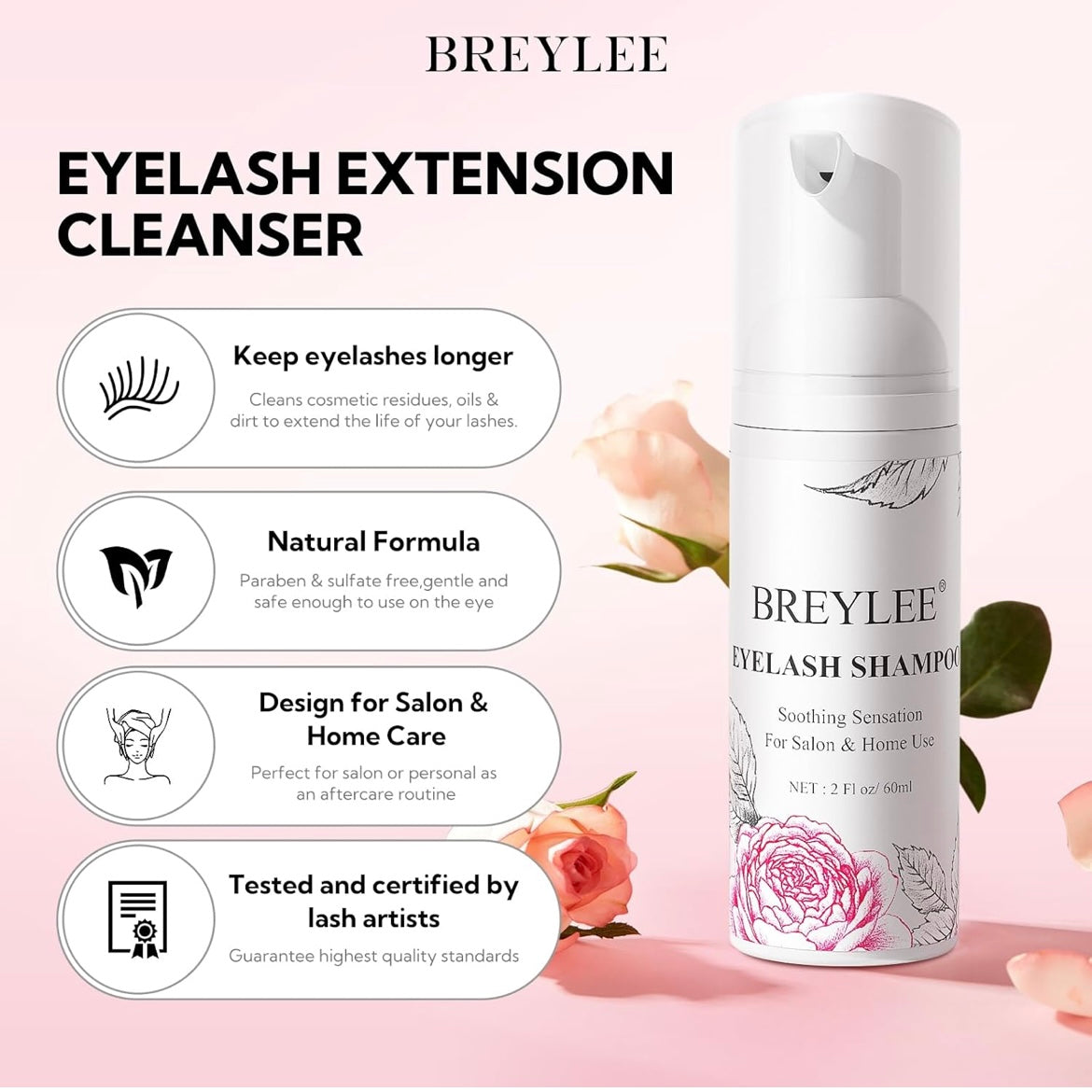 Kit de Limpieza para Pestañas BREYLEE – Uso Profesional y en Casa