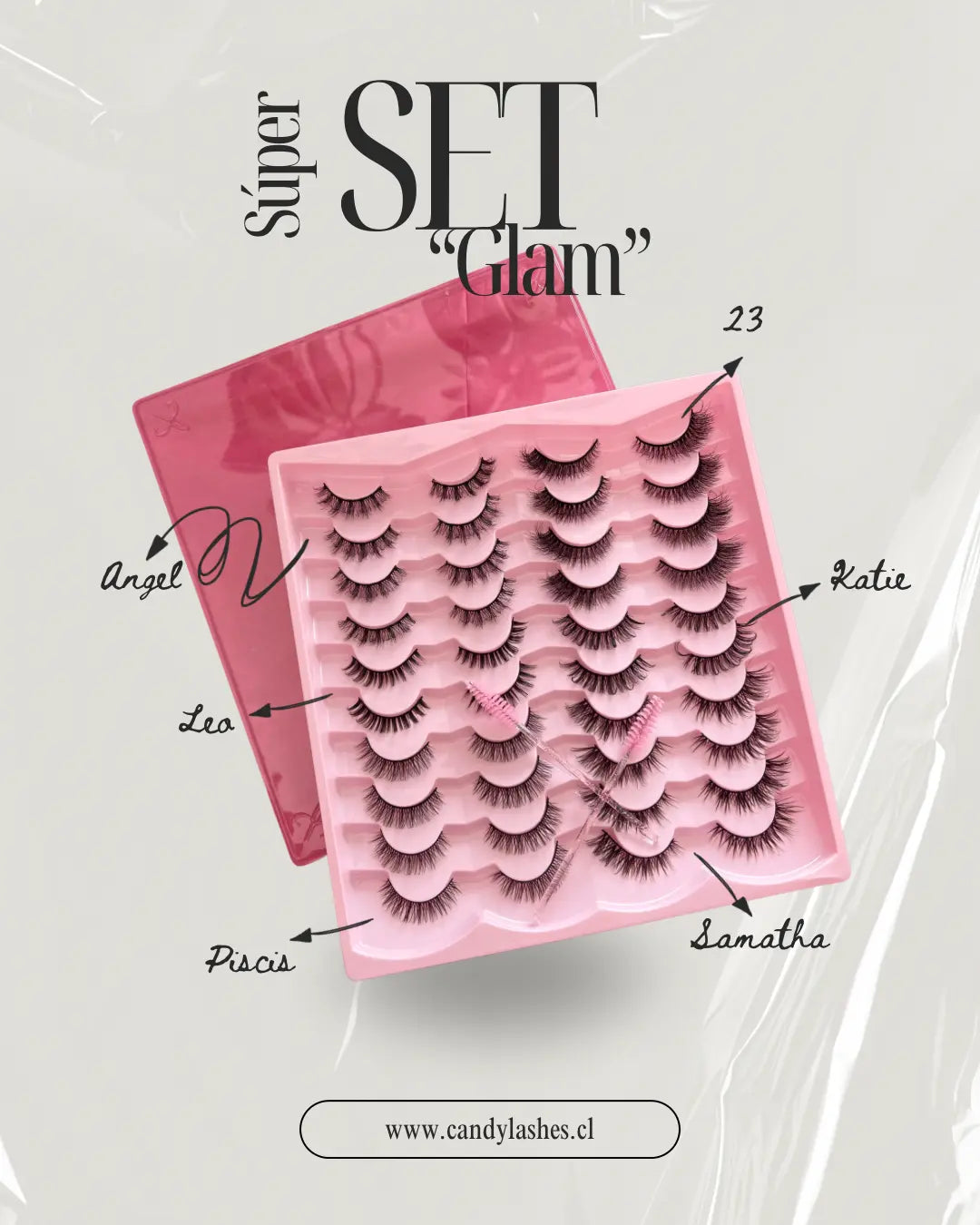 (SET 20) Pestañas postizas “Glam” Candylashes