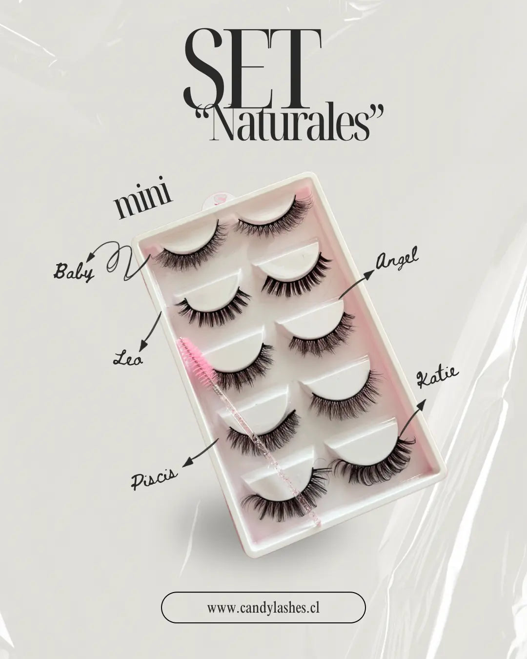 (MINI SET) Pestañas postizas “Naturales” Candylashes