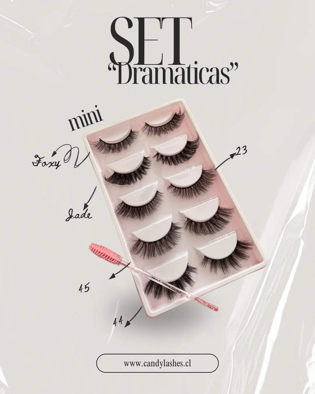 (MINI SET) Pestañas postizas “Dramáticas ” Candylashes