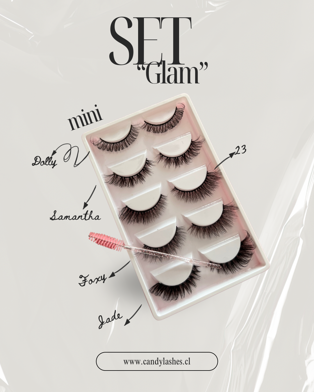 (MINI SET) Pestañas postizas “Glam”