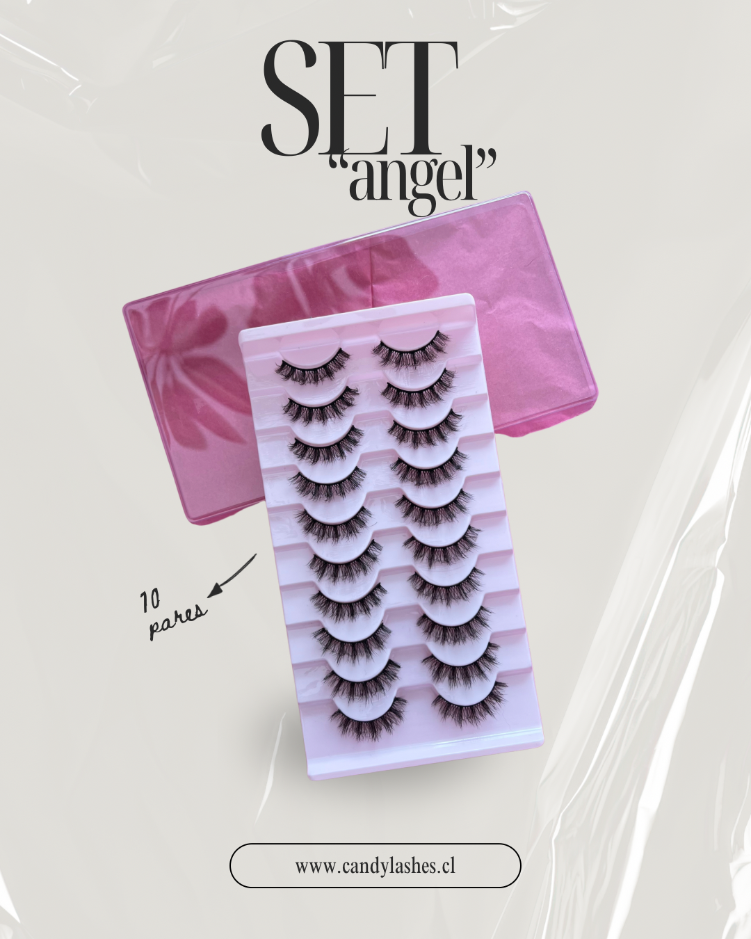 Pestañas Potizas MODELO ANGEL