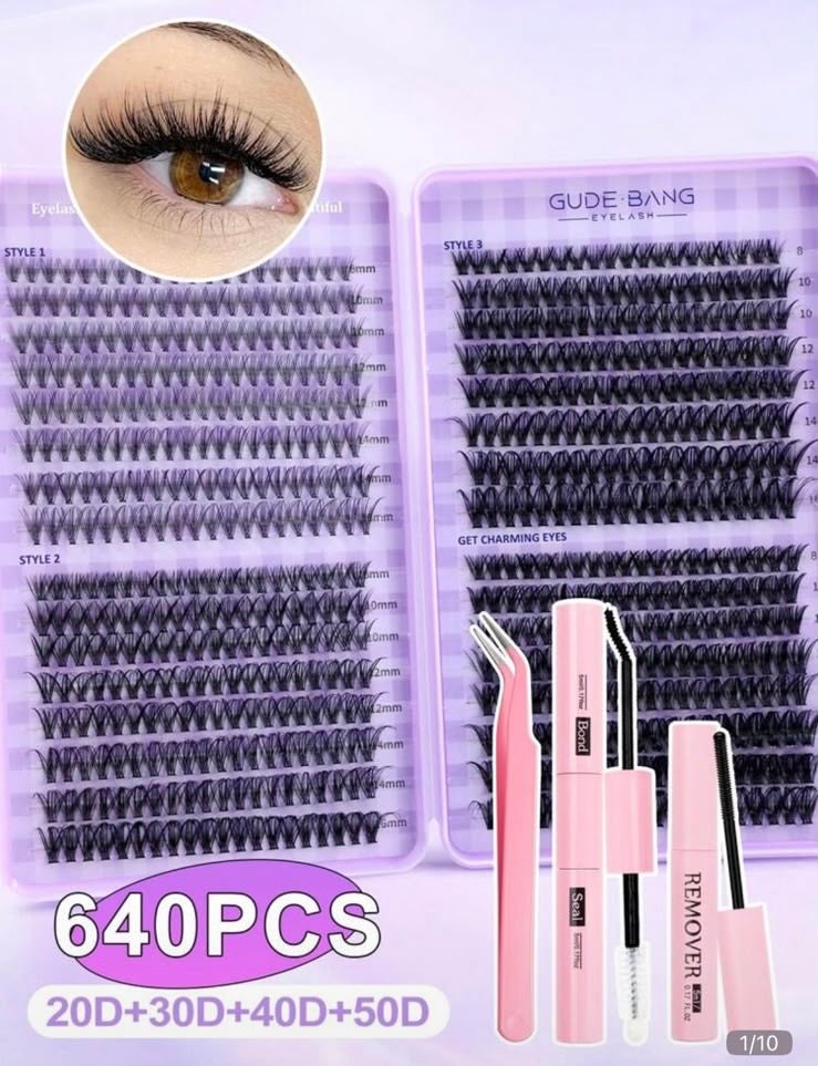 Libro de pestañas 4 estilos +kit completo Candylashes