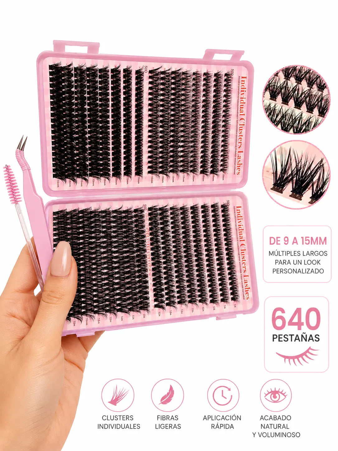 Libro pestañas 640u (4 estilos) Candylashes
