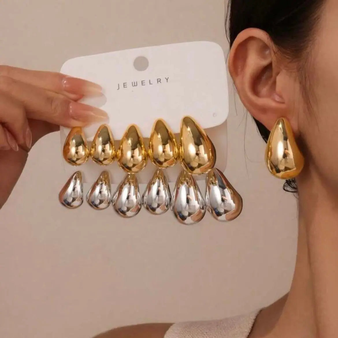 Set aros 6 pares (Oro y plata)