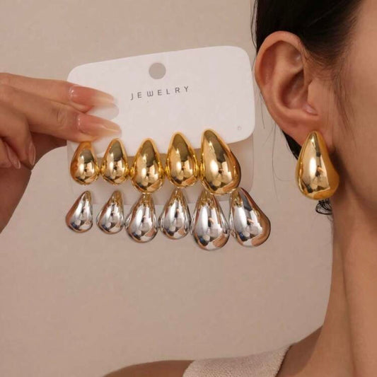 Set aros 6 pares (Oro y plata)