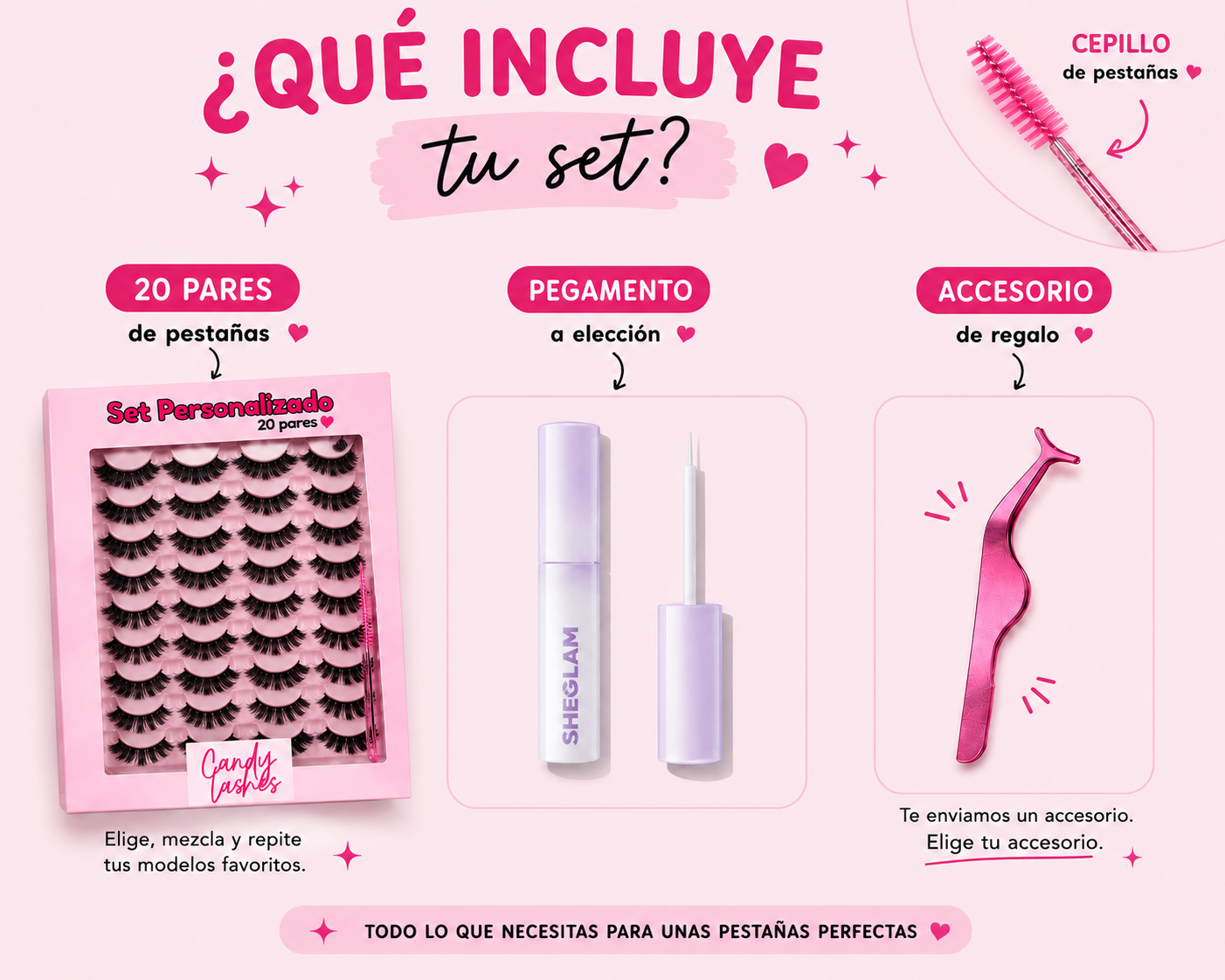 Pack completo 20 pares a elección Candylashes