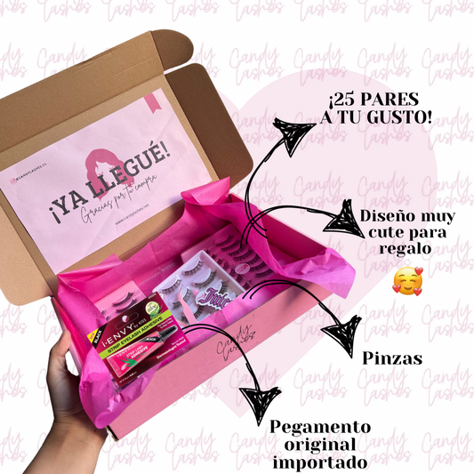 (SUPER PACK) Set 25 Pares Pestañas Postizas