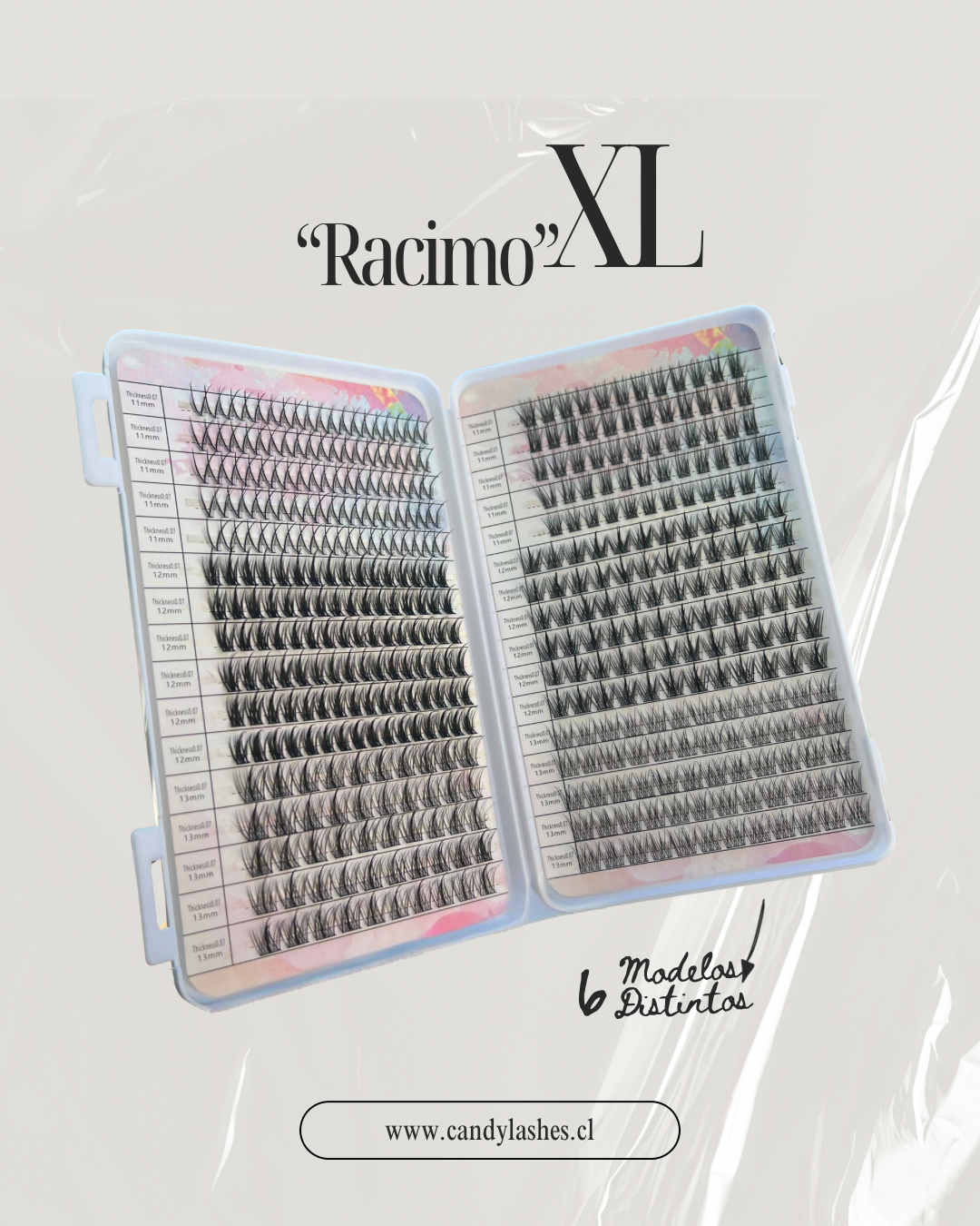 (SET XL) Pestañas Postizas Racimo