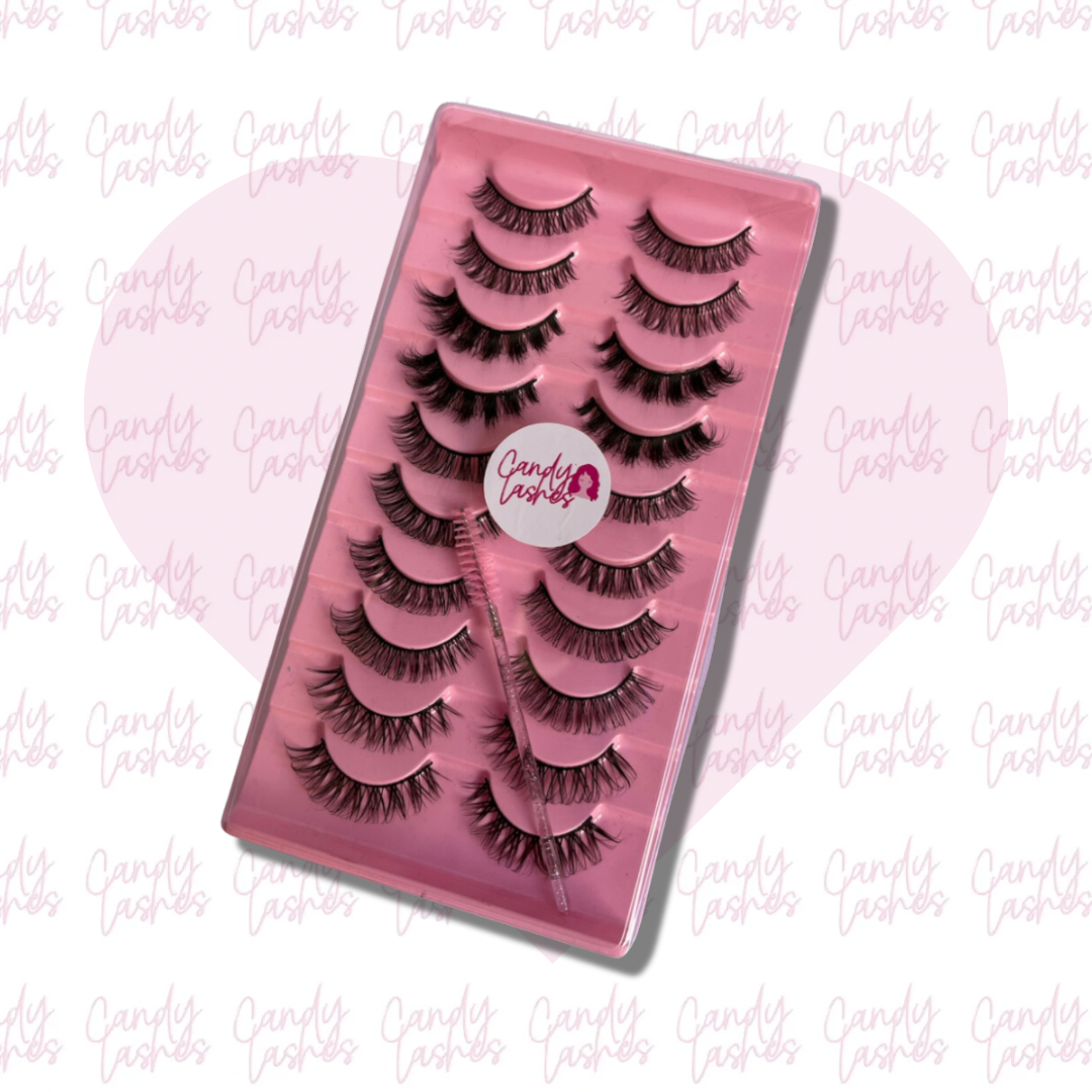 (10 PARES) Set Personalizado de Pestañas Postizas