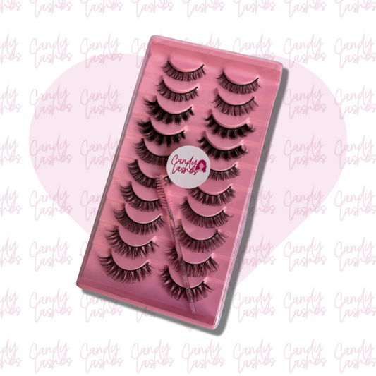 (10 PARES) Set Personalizado de Pestañas Postizas