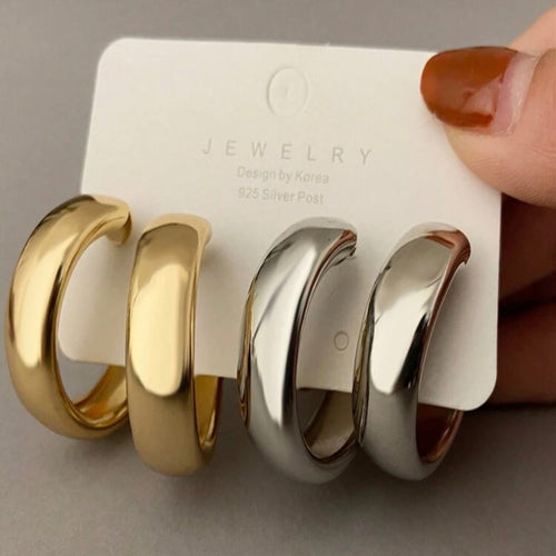 Set aros 2 pares (Oro y plata)