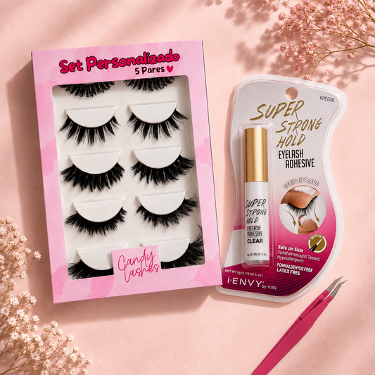 Set bb (5 pares + pegamento) Candylashes
