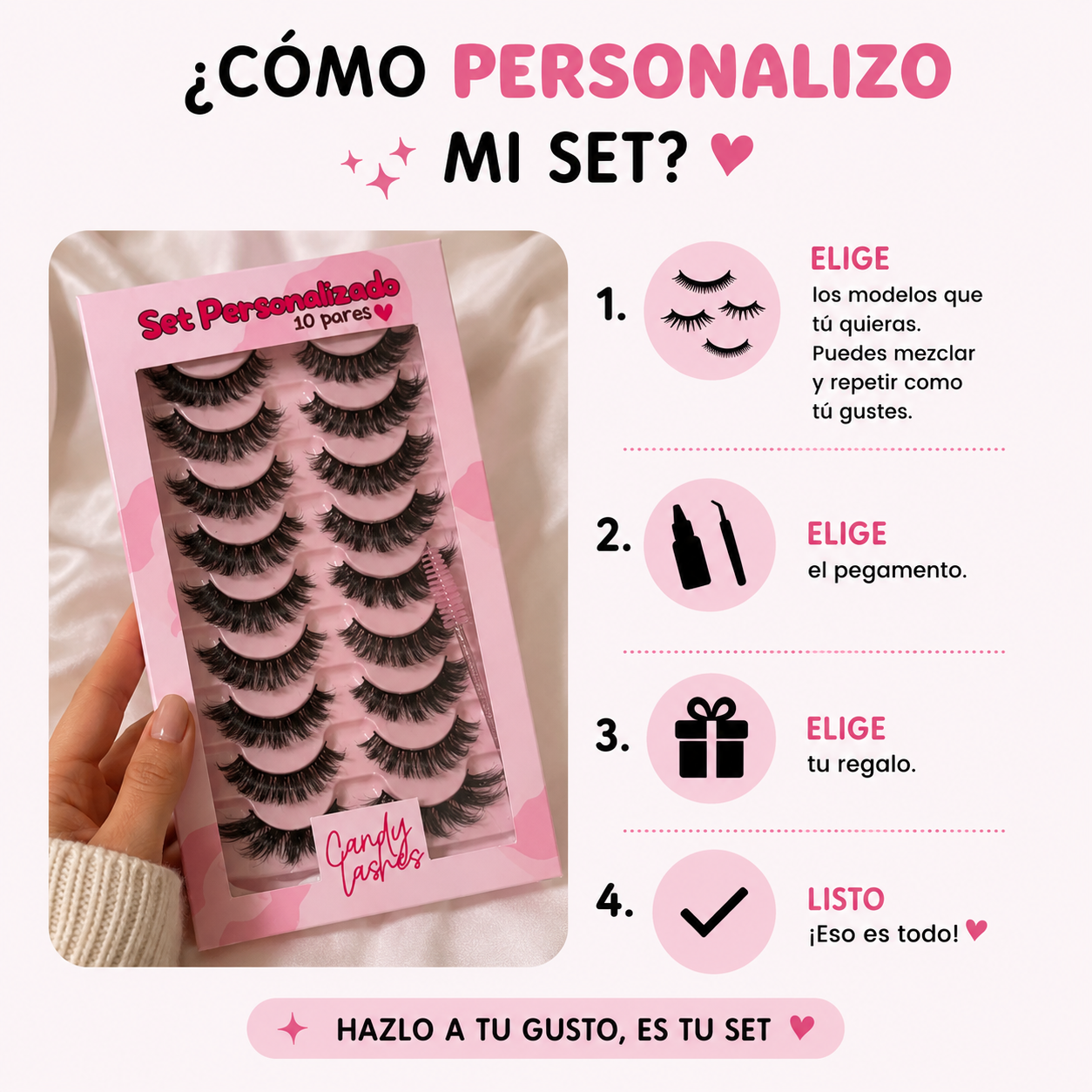 Set Deluxe (10 pares a tu gusto + pegamento)