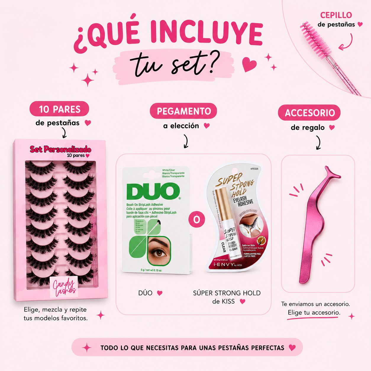 Set Deluxe (10 pares a tu gusto + pegamento)