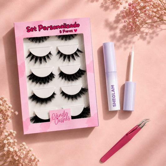 Set bb (5 pares + pegamento) Candylashes