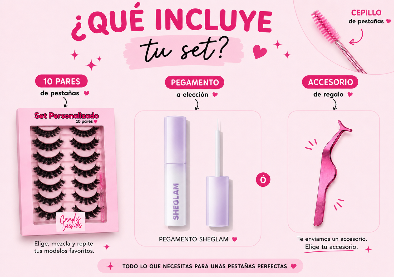 Pack Completo 10 pares a elección Candylashes